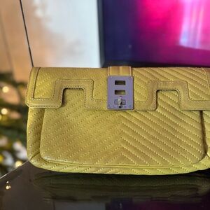 L.A.M.B. Yellow Quilted Clutch